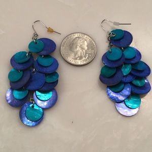 Blue dangle earrings